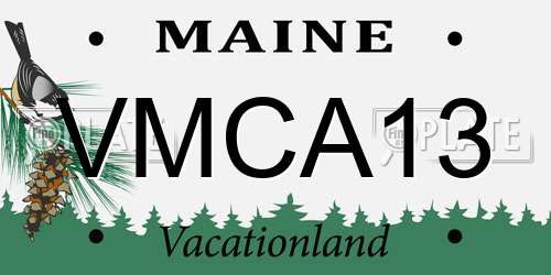 VMCA13 Maine License Plate