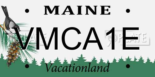 VMCA1E Maine License Plate