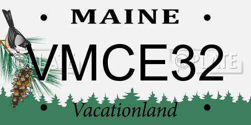 VMCE32 Maine License Plate