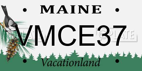 VMCE37 Maine License Plate
