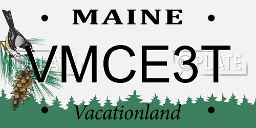 VMCE3T Maine License Plate