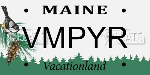 VMPYR Maine License Plate