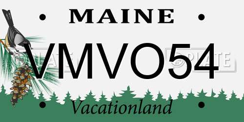 VMVO54 Maine License Plate