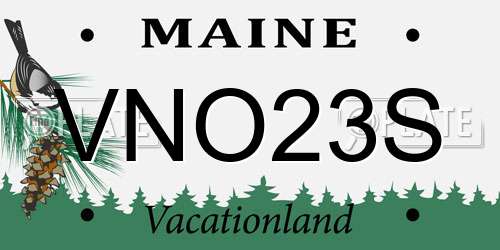 VNO23S Maine License Plate