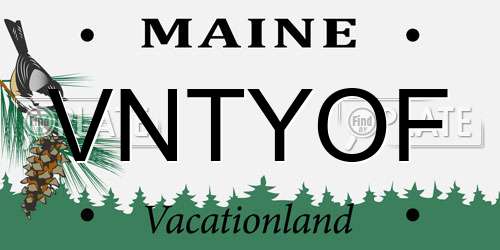 VNTYOF Maine License Plate