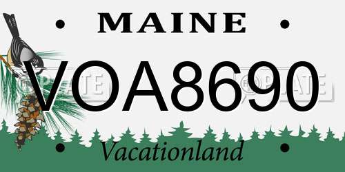 VOA8690 Maine License Plate