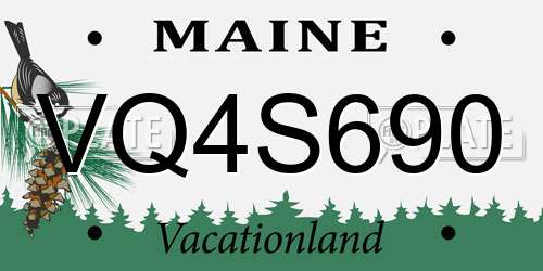 VQ4S690 Maine License Plate