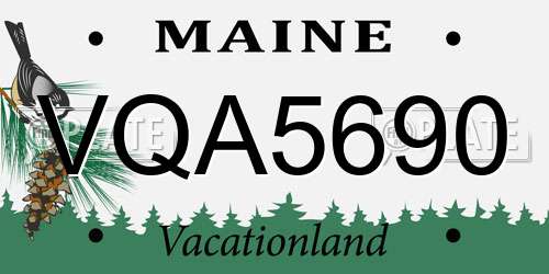 VQA5690 Maine License Plate