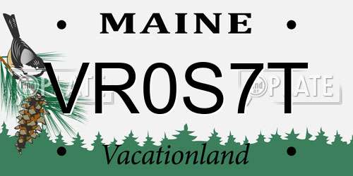 VR0S7T Maine License Plate