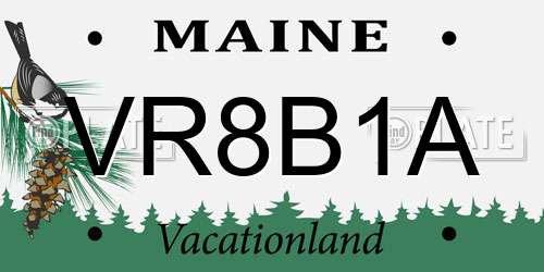 VR8B1A Maine License Plate