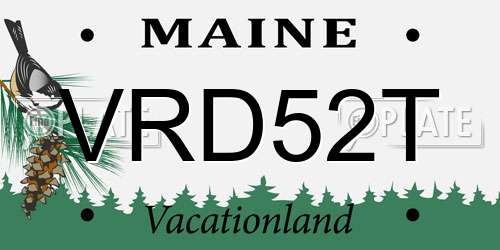 VRD52T Maine License Plate