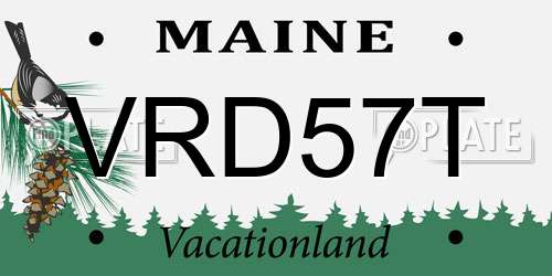 VRD57T Maine License Plate