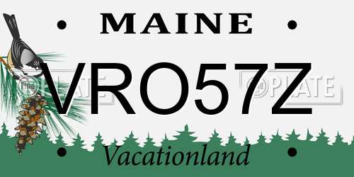 VRO57Z Maine License Plate