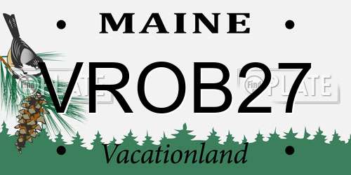 VROB27 Maine License Plate