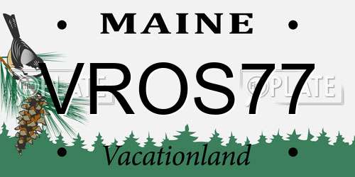 VROS77 Maine License Plate