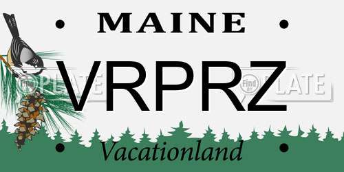 VRPRZ Maine License Plate