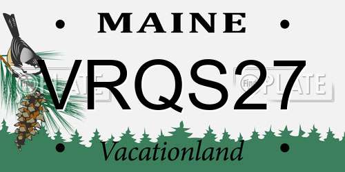 VRQS27 Maine License Plate