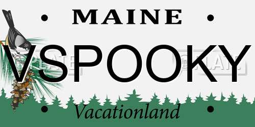 VSPOOKY Maine License Plate