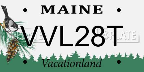 VVL28T Maine License Plate