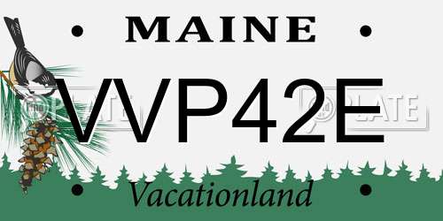 VVP42E Maine License Plate