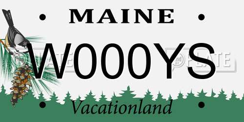 W000YS Maine License Plate