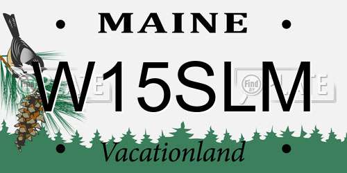 W15SLM Maine License Plate