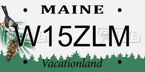 W15ZLM Maine License Plate