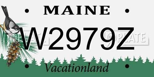 W2979Z Maine License Plate