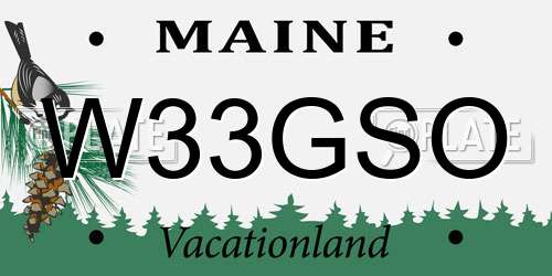 W33GSO Maine License Plate