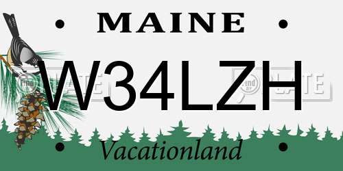 W34LZH Maine License Plate