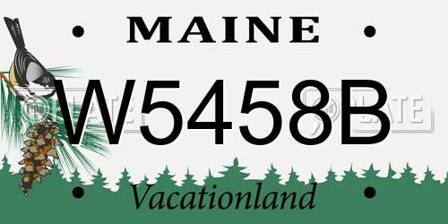 W5458B Maine License Plate