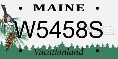 W5458S Maine License Plate