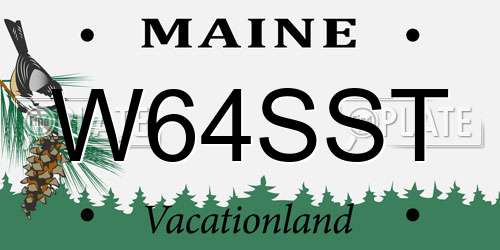 W64SST Maine License Plate