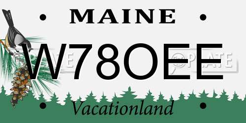 W78OEE Maine License Plate