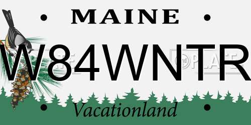W84WNTR Maine License Plate