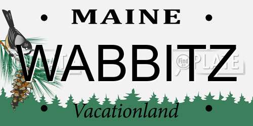 WABBITZ Maine License Plate