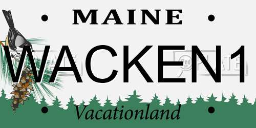 WACKEN1 Maine License Plate