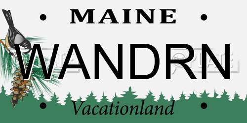 WANDRN Maine License Plate