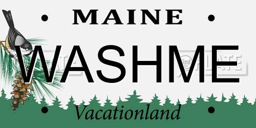 WASHME Maine License Plate
