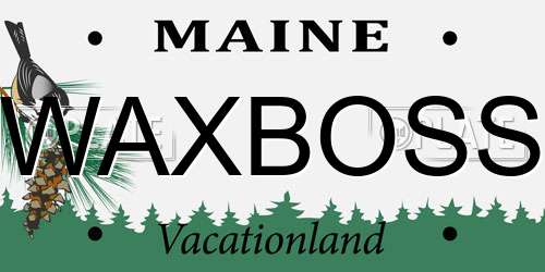 WAXBOSS Maine License Plate