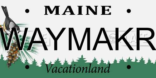 WAYMAKR Maine License Plate