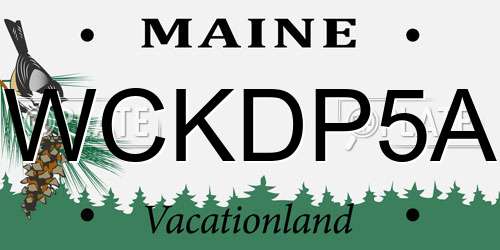 WCKDP5A Maine License Plate