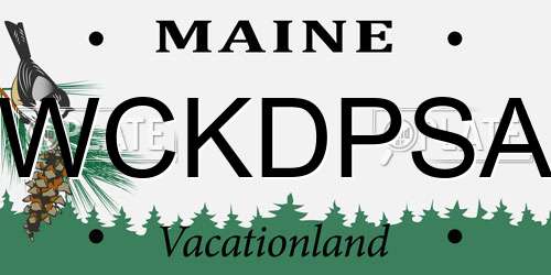 WCKDPSA Maine License Plate
