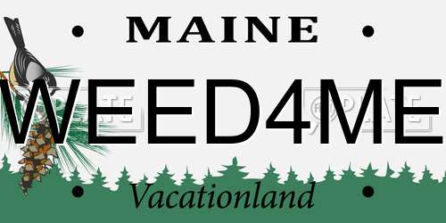WEED4ME Maine License Plate