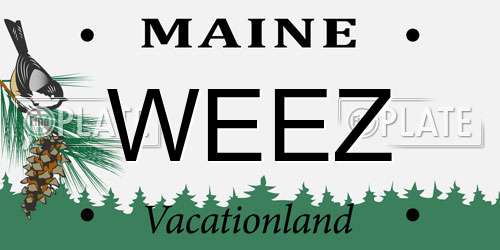 WEEZ Maine License Plate