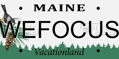 WEFOCUS Maine License Plate