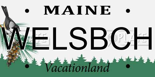 WELSBCH Maine License Plate