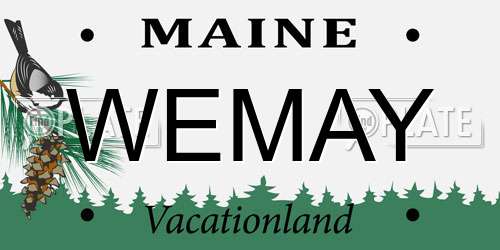 WEMAY Maine License Plate