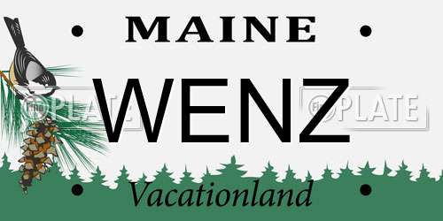 WENZ Maine License Plate