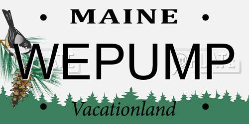 WEPUMP Maine License Plate